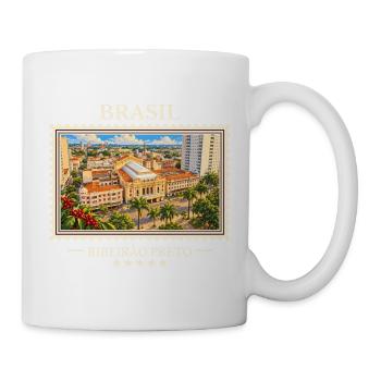 Brasilien Ribeirão Preto Vintage Reisemarke - Tasse - Weiß - Rechts