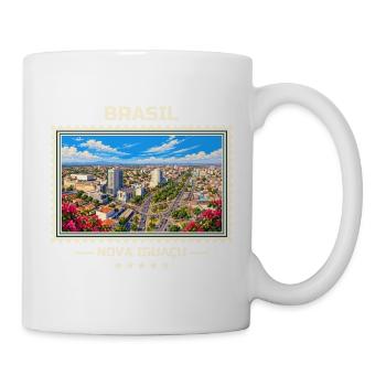 Brasilien Nova Iguaçu Vintage Reisemarke - Tasse - Weiß - Rechts