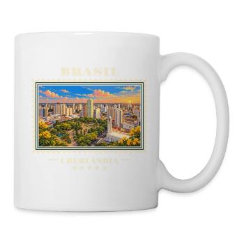 Brasilien Uberlândia Vintage Reisemarke - Tasse - Weiß - Rechts