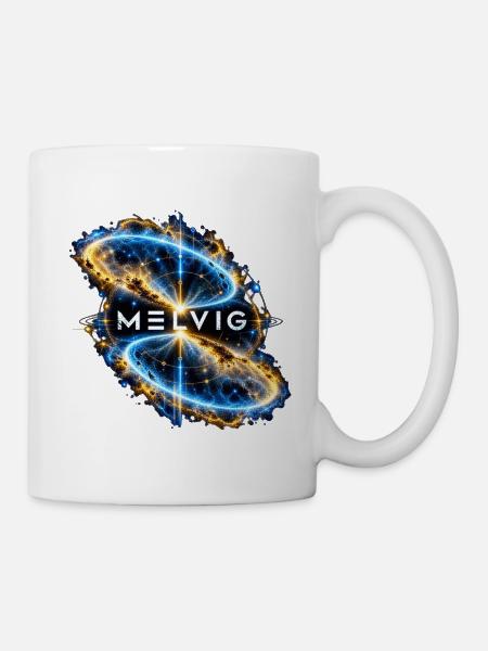 MELVIG – Blauer Ringnebel - Tasse - Weiß