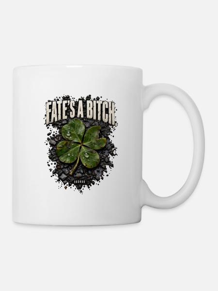 ODDROO – Schicksal & Kleeblatt - Tasse - Weiß