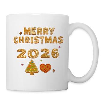 Fröhliche Weihnachten 2026  - Tasse - Weiß - Rechts