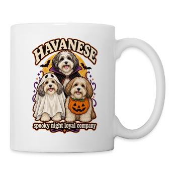 Spooky Night Loyal Company – Havanesisches Halloween - Tasse - Weiß - Rechts