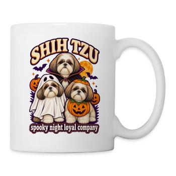 Spooky Night Loyal Company – Shih Tzu Halloween - Tasse - Weiß - Rechts
