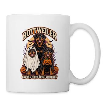 Spooky Night Loyal Company – Rottweiler Halloween - Tasse - Weiß - Rechts