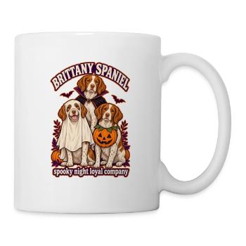 Spooky Night Loyal Company – Brittany Spaniel Hund - Tasse - Weiß - Rechts