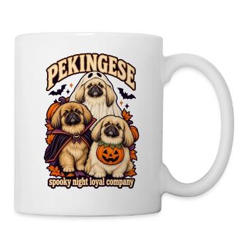 Spooky Night Loyal Company – Pekingesisches Halloween - Tasse - Weiß - Rechts