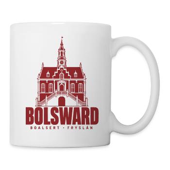 Bolsward Boalsert Friesland Rathaus Hoodie, Shirt - Tasse - Weiß - Rechts