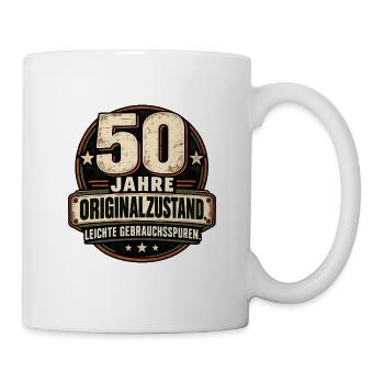 50 Jahre – Originalzustand Gebrauchsspuren - Tasse - Weiß - Rechts
