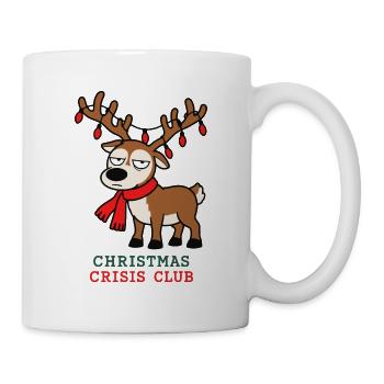 Christmas Crisis Club Lustiges Rentier-Meme - Tasse - Weiß - Rechts