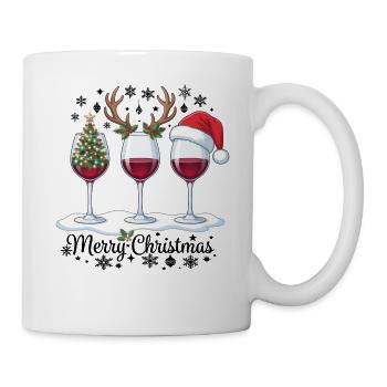 Frohe Weihnachten Weingläser Weihnachtsparty-Outfit - Tasse - Weiß - Rechts