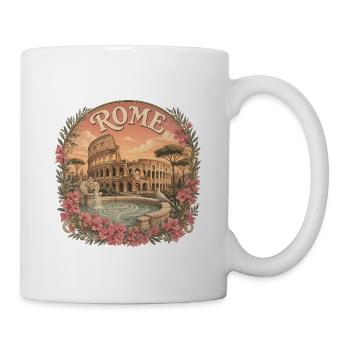 Rome – Rom Italien Kolosseum Reise Art - Tasse - Weiß - Rechts