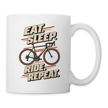 Eat Sleep Ride Repeat - Tasse - Weiß - Rechts