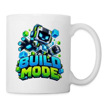Voxel Build Mode Roboter - Tasse - Weiß - Rechts