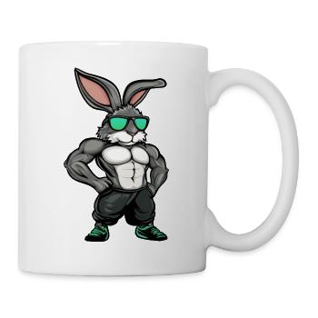 Fitness Hasen - Tasse - Weiß - Rechts