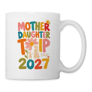 Mother Daughter Trip 2027 Floral - Tasse - Weiß - Rechts