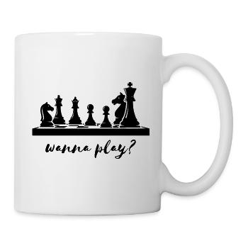 Schachbrett - Tasse - Weiß - Rechts