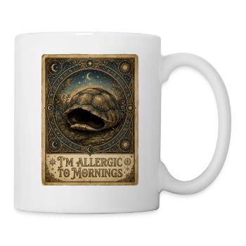 I'm Allergic To Mornings Turtle - Tasse - Weiß - Rechts