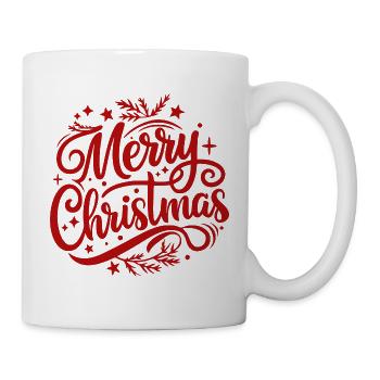 Frohe Weihnachten - Tasse - Weiß - Rechts