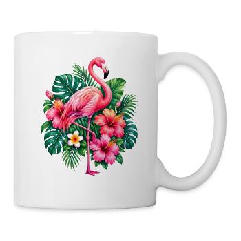 Niedlicher Flamingo Süße Flamingos - Tasse - Weiß - Rechts