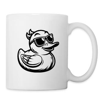 Gummiente mit Sonnenbrille - Tasse - Weiß - Rechts
