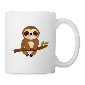 Baby-Faultier - Tasse - Weiß - Rechts