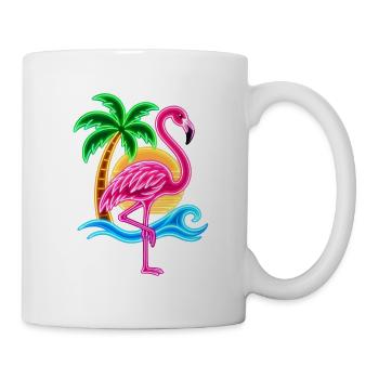 Niedlicher Flamingo Süße Flamingos - Tasse - Weiß - Rechts