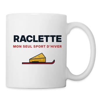 Raclette, meine einzige Wintersportart – Humor - Tasse - Weiß - Rechts