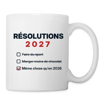Vorsätze 2027 – Neujahrshumor - Tasse - Weiß - Rechts