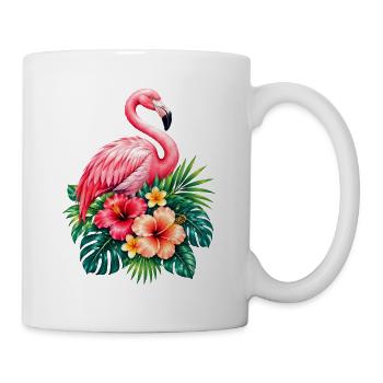 Niedlicher Flamingo Süße Flamingos - Tasse - Weiß - Rechts