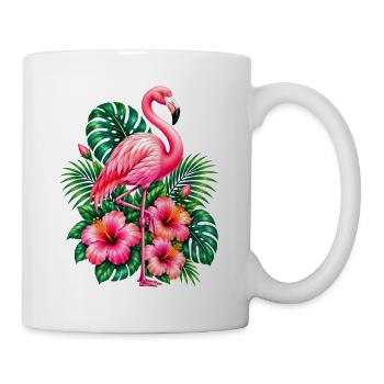 Niedlicher Flamingo Süße Flamingos - Tasse - Weiß - Rechts