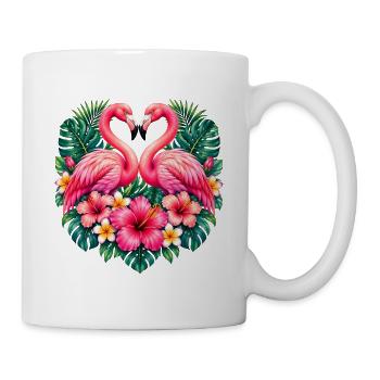 Niedlicher Flamingo Süße Flamingos - Tasse - Weiß - Rechts