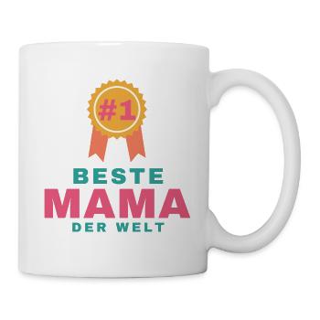 Beste Mama der Welt – Geschenk für Mama - Tasse - Weiß - Rechts