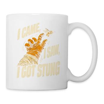 Bienen Imker I Came I Saw I Got Stung - Tasse - Weiß - Rechts