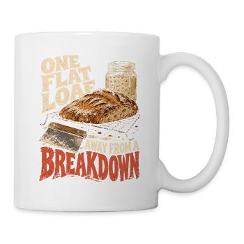 Sauerteig Bäcker Brot Backen - Tasse - Weiß - Rechts