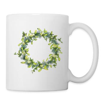 Mistelkranz - Tasse - Weiß - Rechts