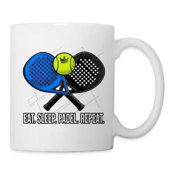 Padel, Padel-Sport, Padel-Humor - Tasse - Weiß - Rechts