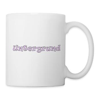 Untergrund Wort Schriftzug in pink - Tasse - Weiß - Rechts
