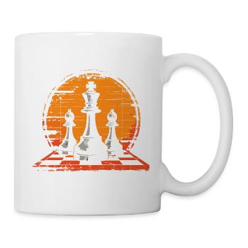 Schachfiguren Porträt - Tasse - Weiß - Rechts