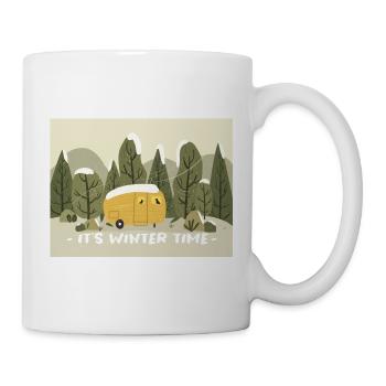 Retro Wohnmobil Winter Ready - Tasse - Weiß - Rechts