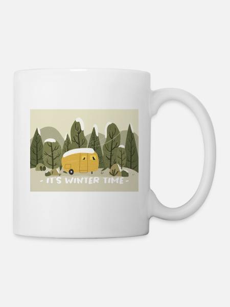 Retro Wohnmobil Winter Ready - Tasse - Weiß