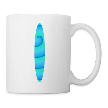 Abstraktes Spiral-Surfbrett - Tasse - Weiß - Rechts