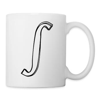 Integralzeichen handgezeichnet - Tasse - Weiß - Rechts