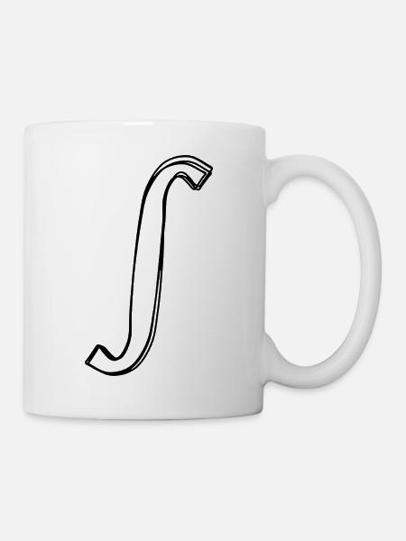 Integralzeichen handgezeichnet - Tasse - Weiß