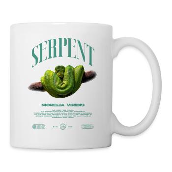 Green Tree Python Modern Reptile Keeper Streetwear - Tasse - Weiß - Rechts