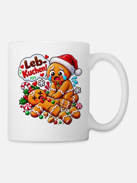 Weihnachten Lebkuchen Nikolaus - Tasse - Weiß