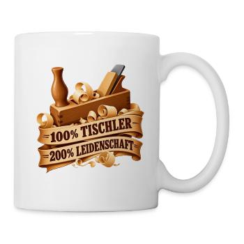 Tischlerkunst Leidenschaft Motiv - Tasse - Weiß - Rechts
