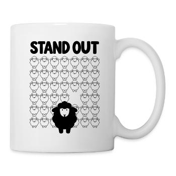 Schwarzes Schaf – Stand Out - Tasse - Weiß - Rechts