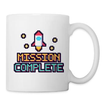 Pixel Mission Abgeschlossen - Tasse - Weiß - Rechts