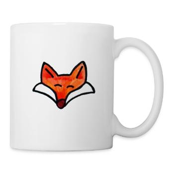 Fox Smile Aquarell-Patch - Tasse - Weiß - Rechts